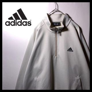 アディダス(adidas)の00s 古着 adidas ハーフジップ トラックジャケット ジャージ ベージュ(ジャージ)