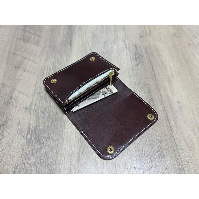 ハンドメイド トラッカーウォレット 受注品 栃木レザー ミニ財布 ハンドメイド トラッカーウォレット 受注品 栃木レザー ミニ財布