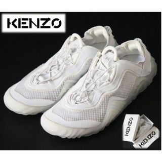 ケンゾー(KENZO)の新品箱付き【ケンゾー】WAVE LOW TOP スニーカー 白 43(27cm)(スニーカー)