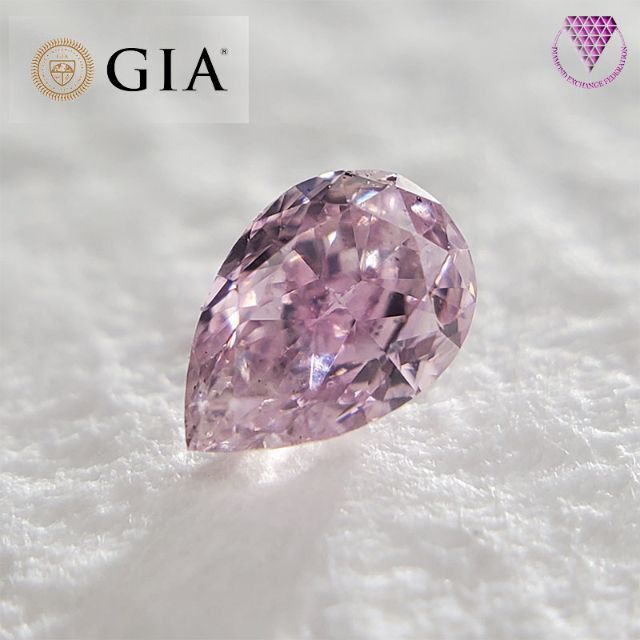 0.086 ct Fancy Intense Pink GIA  天然 ピンク