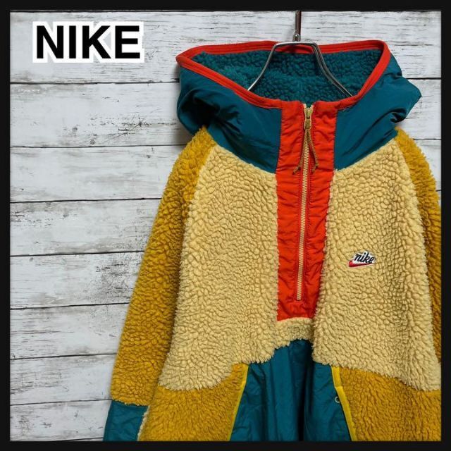 NIKE - 【ゆめまる着用】ナイキ☆刺繍ロゴ ハーフジップボアフリース ...