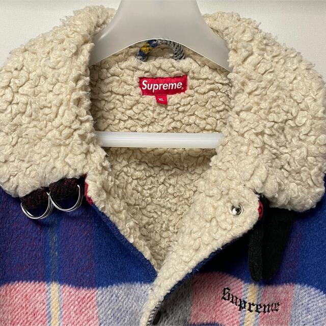 Supreme Plaid Shearling Bomber XL | www.cestujemtrekujem.com