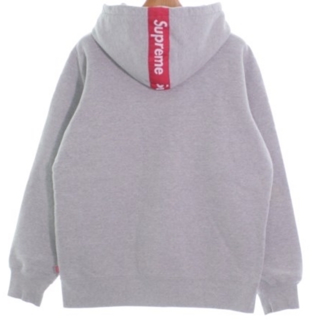 登坂着Supreme Logo Tape Zip Upスウェットパーカー