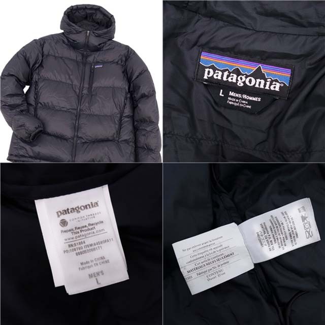 美品 パタゴニア PATAGONIA ジャケット ダウン フィッツロイ FITZ ROY DOWN HOODY 84580 メンズ アウトドア アウター L ブラック