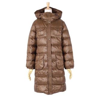 マックスマーラ(Max Mara)の美品 マックスマーラ Max Mara コート ダウンコート フード付き ジップアップ レディース アウター JI36 USA2 FB34(S相当) ブラウン(その他)