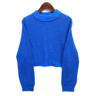 ココディール(COCO DEAL)のココディール アゼアミ ニット セーター ショート丈 ラグラン 長袖 ブルー 2(ニット/セーター)