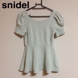 スナイデル(SNIDEL)のsnidel ペプラムトップス＊(カットソー(半袖/袖なし))