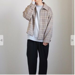 オーラリー(AURALEE)のAURALEE WOOL SERGE CHECK ZIP-UP BLOUSON(ブルゾン)