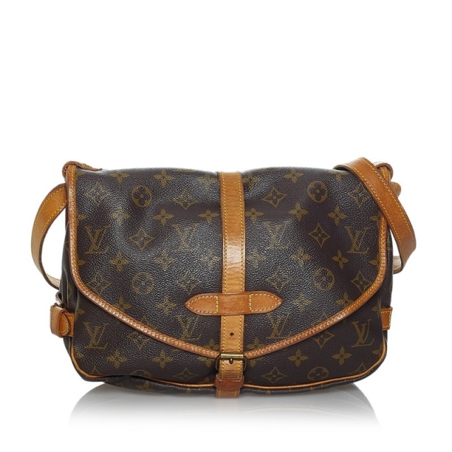 ルイ ヴィトン モノグラム ソミュール 30 斜め掛け ショルダーバッグ M42256 PVC レディース LOUIS VUITTON 【1-0077468】