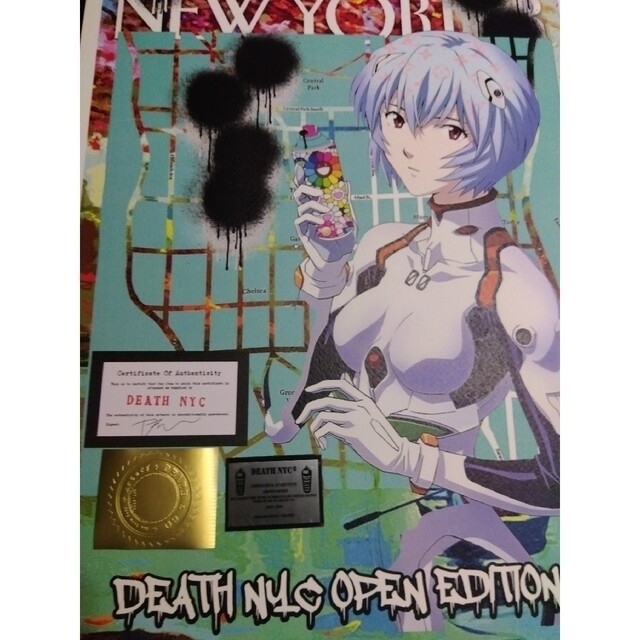 【額付き】DEATH NYC 正規品　綾波レイ　エヴァンゲリオン