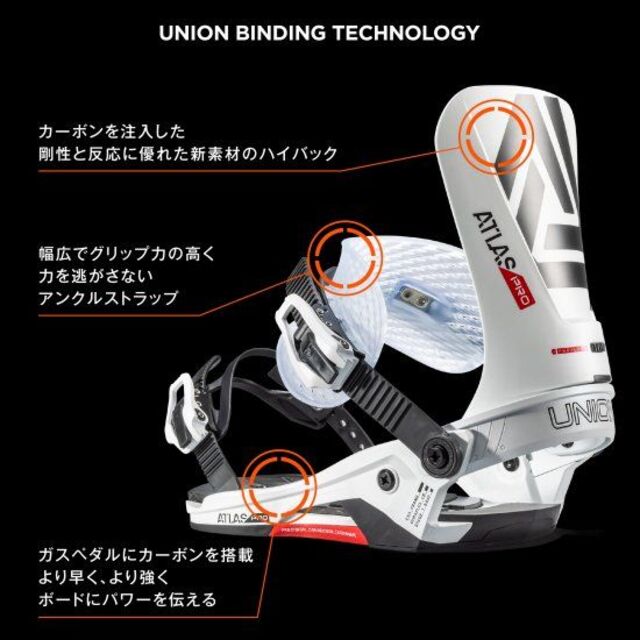 BURTON - 18-19 UNION BINDING ATLAS カラーBONE サイズMの+ ...