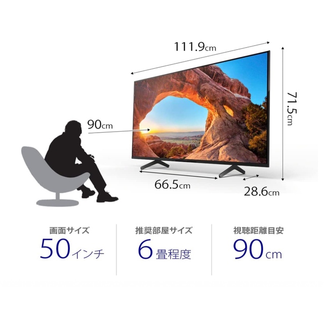 未開封新品 SONY 4K液晶テレビ BRAVIA X85J KJ-50X85J www ...