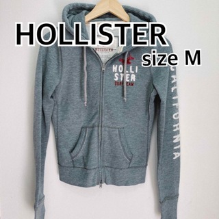ホリスター(Hollister)のHOLLISTER ホリスター　フード　ジップパーカー　M グレー(パーカー)