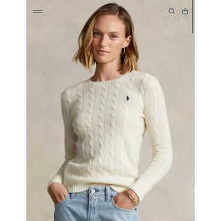 ポロラルフローレン(POLO RALPH LAUREN)のrika様専用　ラルフローレン　ケーブル ウールカシミヤ セーター　ホワイト(ニット/セーター)