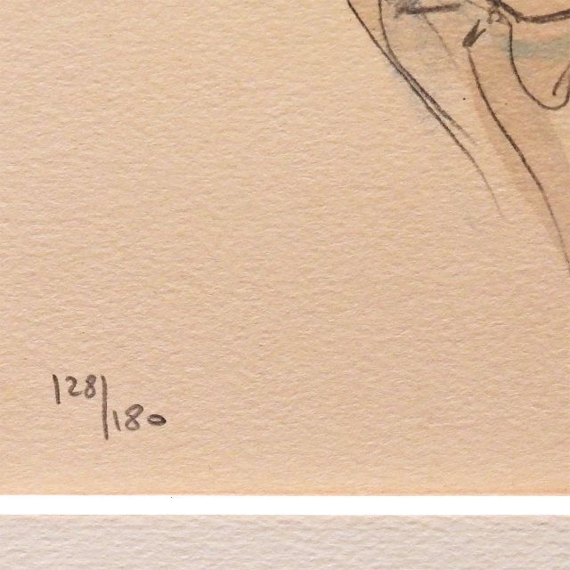 【新品】 額新品 藤田嗣治 真作保証 版画 絵画 作家直筆サイン 人物画 手紙を持つ少女 版画