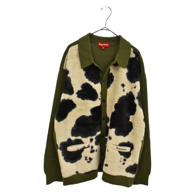 SUPREME シュプリーム 21AW Cow Print Cardigan カウプリントカーディガン グリーン