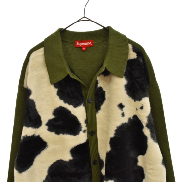 Supreme Cow Print Cardigan XL グリーン