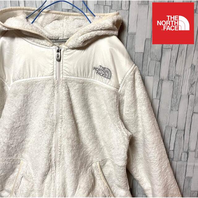 レア◎THE NORTH FACE◎フリース◎白×ピンク◎ロゴ刺繍◎可愛い◎着回