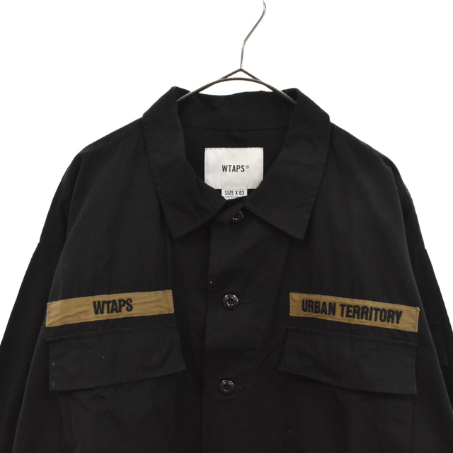 WTAPS ダブルタップス 21SS JUNGLE 02 211WVDT-SHM03 ジャングルミリタリー長袖シャツ ブラック - 2