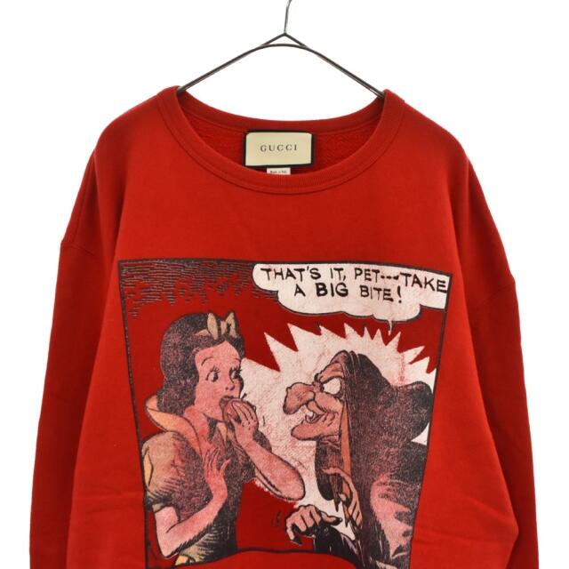 GUCCI グッチ 18SS ×Disney SNOW WHITE & WITCH SWEAT 475532-X3M04 ×ディズニー スノーホワイト&ウィッチプリントスウェットクルーネックプルオーバー 白雪姫 レッド