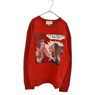 グッチ(Gucci)のGUCCI グッチ 18SS ×Disney SNOW WHITE & WITCH SWEAT 475532-X3M04 ×ディズニー スノーホワイト＆ウィッチプリントスウェットクルーネックプルオーバー 白雪姫 レッド(スウェット)