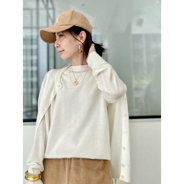 L’appartement crew neck knit ナチュラル2021AW