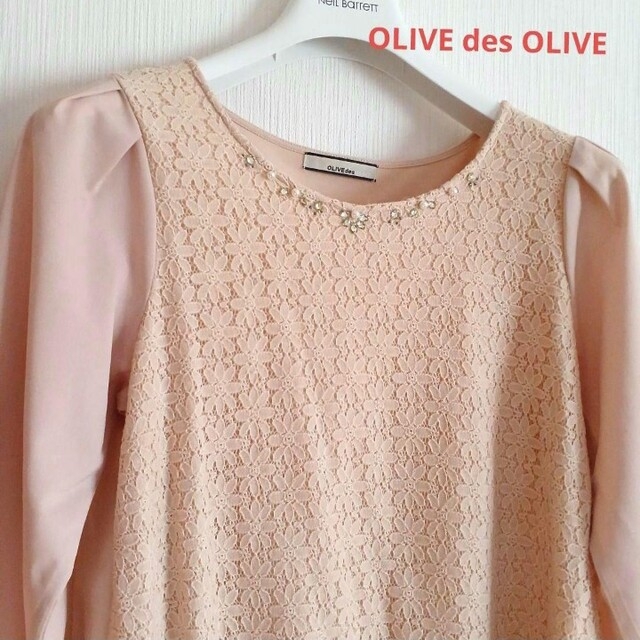 OLIVEdesOLIVE(オリーブデオリーブ)の美品！OLIVE des OLIVE 袖異素材 切替えトップス フリーサイズ レディースのトップス(カットソー(長袖/七分))の商品写真