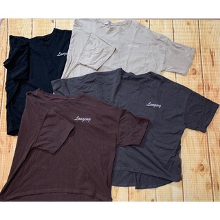 グレイル(GRL)のGRL ロゴ刺繍ビッグTシャツ 4種セット(Tシャツ/カットソー(半袖/袖なし))
