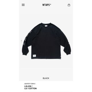 ダブルタップス(W)taps)の22FW WTAPS LXLXW / LS / COTTON /BLACK  L(Tシャツ/カットソー(七分/長袖))