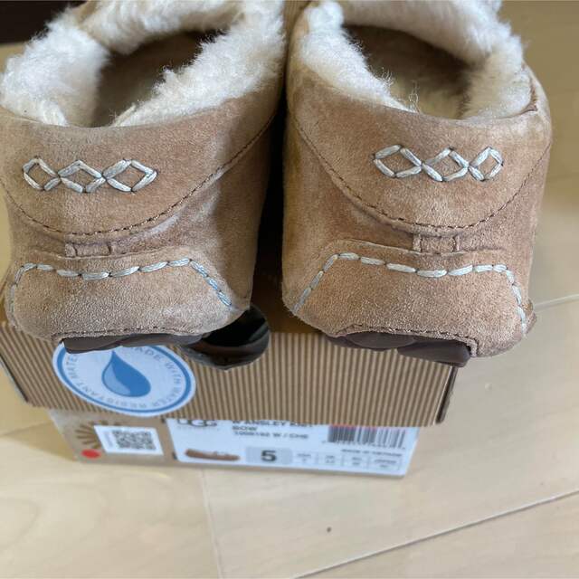 美品アグ UGG モカシン ニットリボン us5 22cm