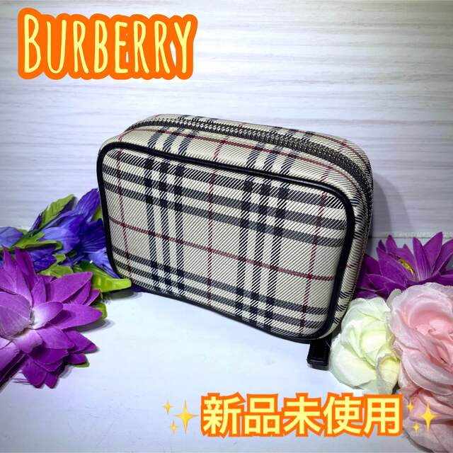 ✨新品未使用✨ BURBERRY バーバリー ノバチェック キャンバス ポーチ-