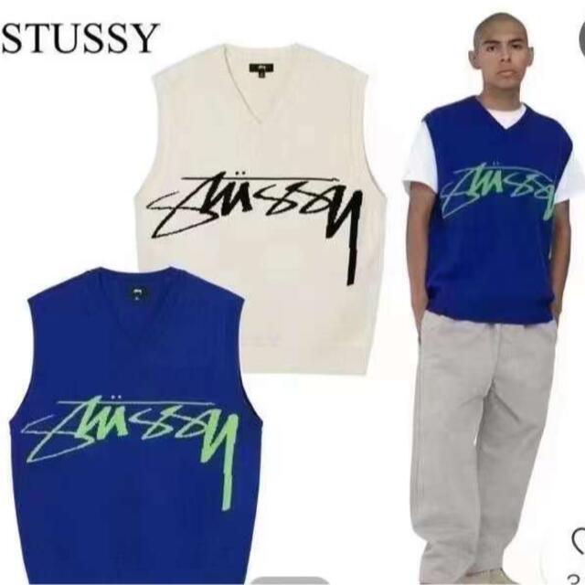 STUSSY SWEATER VEST ステューシー M ベスト