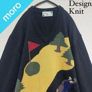 No.543 VINTAGE ヴィンテージ 古着 ニット 総柄ニット ゴルフ柄の