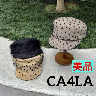 カシラ(CA4LA)の【美品】CA4LA＊カシラ　ドットチュールキャスケット(キャスケット)