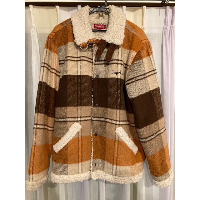 Supreme Plaid Shearling Bomber jacket 1