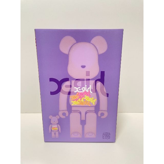 MEDICOM TOY(メディコムトイ)のBE@RBRICK X-girl CLEAR PURPLE 100% 400% エンタメ/ホビーのフィギュア(その他)の商品写真