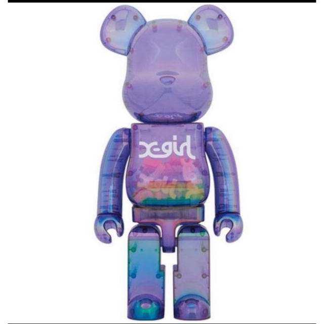 BE@RBRICK X-girl CLEAR PURPLE 1000%