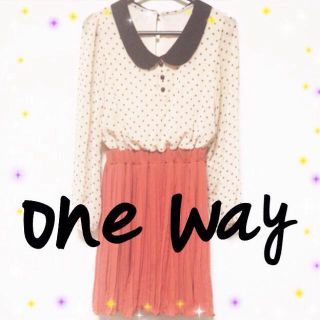 ワンウェイ(one*way)のone*way ドットワンピース(ひざ丈ワンピース)