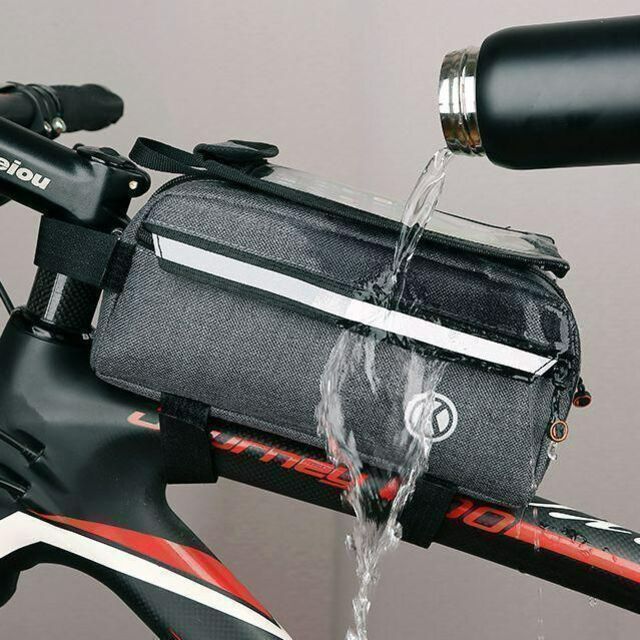 【トップチューブバッグ スマホホルダー】フレームバッグ サイクルバッグ カバン スポーツ/アウトドアの自転車(バッグ)の商品写真