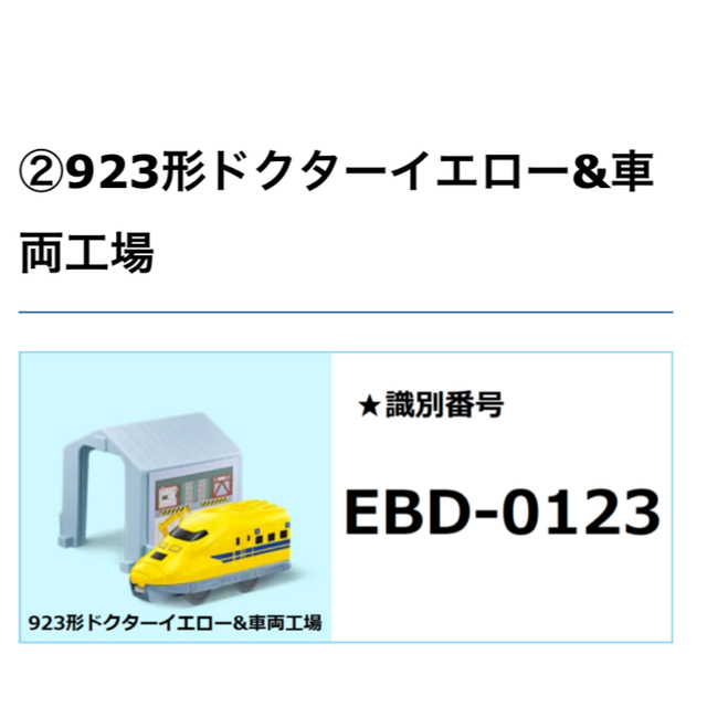 マクドナルド(マクドナルド)のプラレール　ドクターイエロー　ハッピーセット　EBD-0123 エンタメ/ホビーのおもちゃ/ぬいぐるみ(鉄道模型)の商品写真