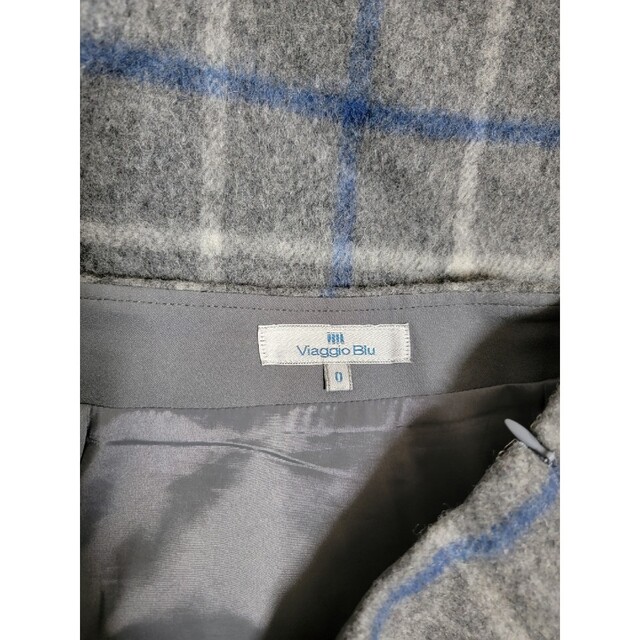 VIAGGIO BLU(ビアッジョブルー)のViaggio Blu ウールシャギータッタソールチェックスカート レディースのスカート(ひざ丈スカート)の商品写真