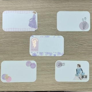 紫推し メッセージカード コメントカード サンキューカード ハンドメイド メモ(カード/レター/ラッピング)