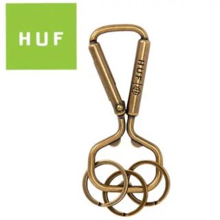 ハフ(HUF)のキーホルダー ゴールド hufカラビナhufキーホルダー(キーホルダー)