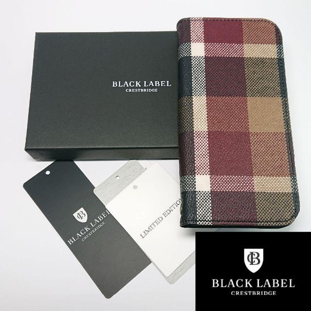 BLACK LABEL CRESTBRIDGE(ブラックレーベルクレストブリッジ)の【新品タグ付き】ブラックレーベルクレストブリッジ 手帳型iPhoneケース 18 スマホ/家電/カメラのスマホアクセサリー(iPhoneケース)の商品写真