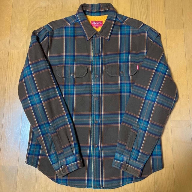 Pile Lined Plaid Flannel Shirt