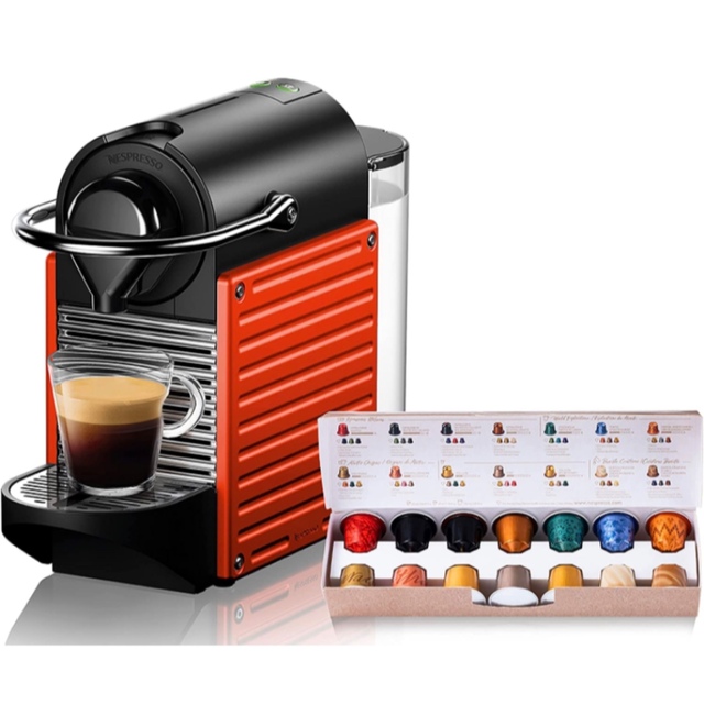 Nespresso ピクシー ツー レッド メタル素材 C61-RE-W