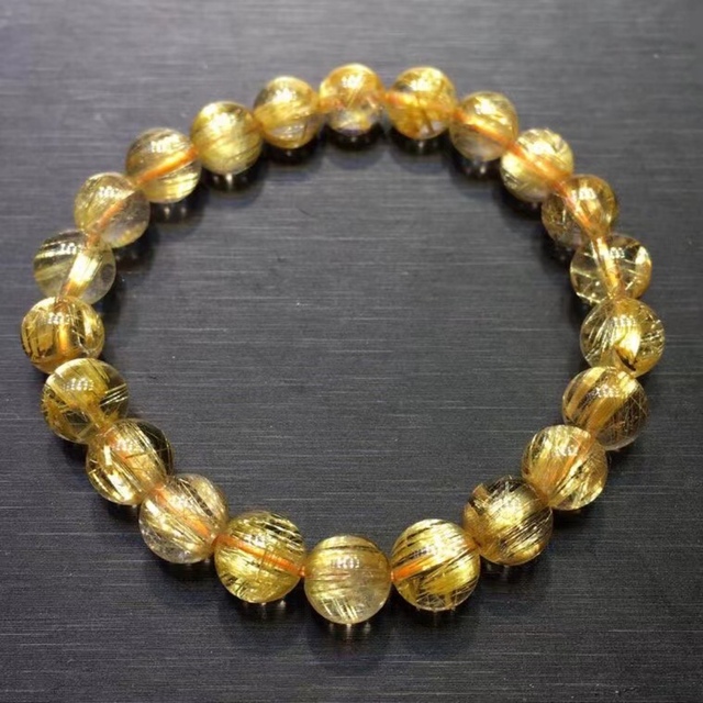 ⭐︎【天然】タイチンルチルクオーツ ブレスレット 8.5mm アクセサリー