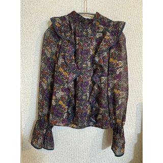 アメリヴィンテージ(Ameri VINTAGE)のAmeri vintage 花柄フリルブラウス(シャツ/ブラウス(長袖/七分))