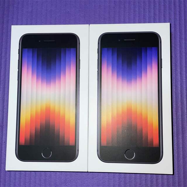 アップル iPhoneSE 第3世代 64GB ミッドナイト 2台