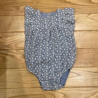 ザラキッズ(ZARA KIDS)のzara baby ロンパース　花柄　刺繍(ロンパース)